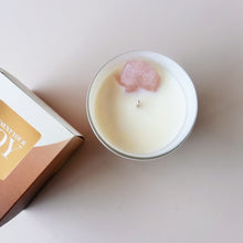 Load image into Gallery viewer, The Rose Quartz Crystal Candle - Damson Plum, Rose &amp; Patchouli
